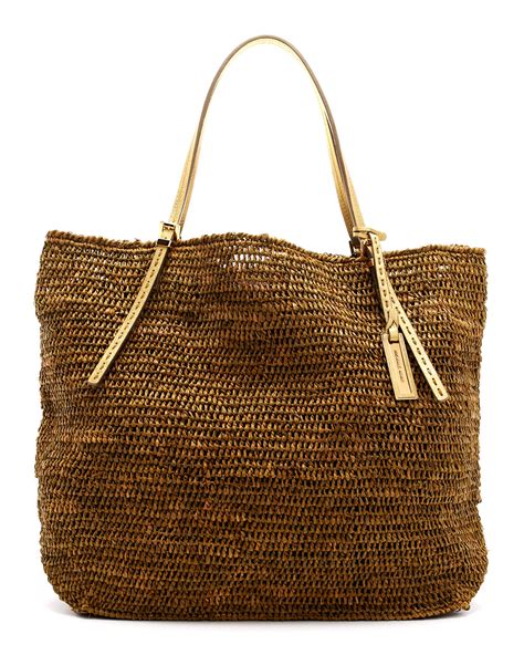 santorini raffia tote michael kors